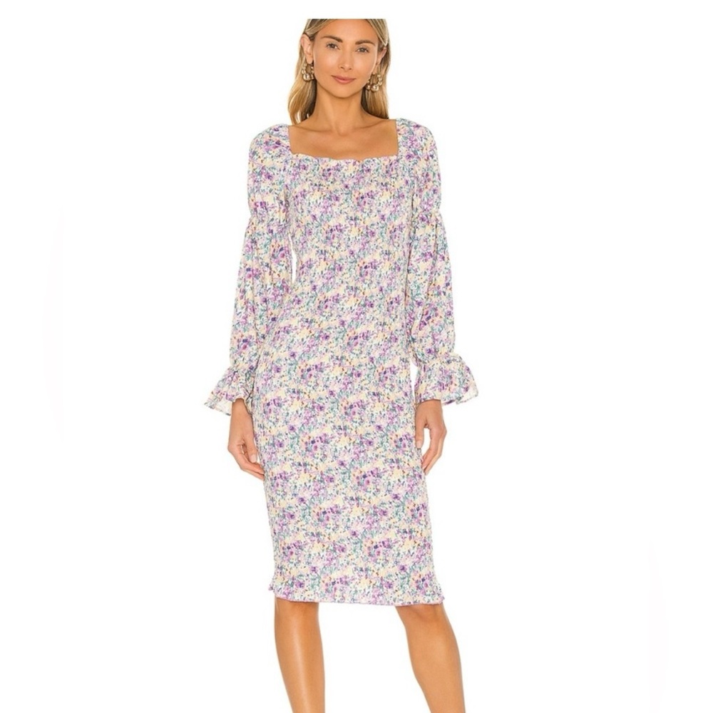 Sndys The Label Purple Floral Dress - Picture 2 of 5